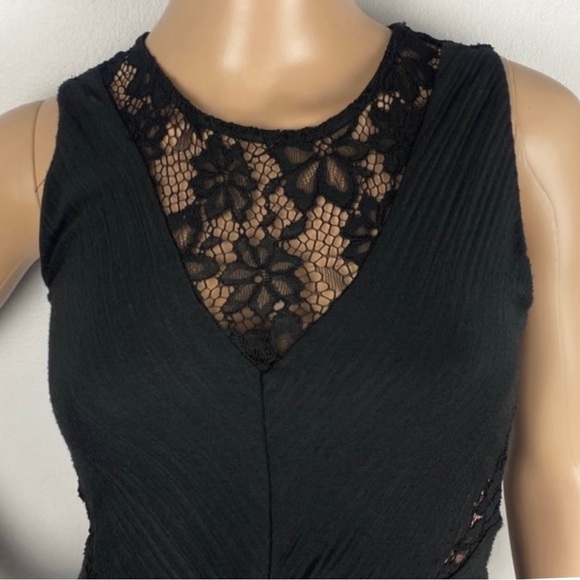 ALLSAINTS BLACK SLEEVELESS MINI DRESS - Picture 4 of 8